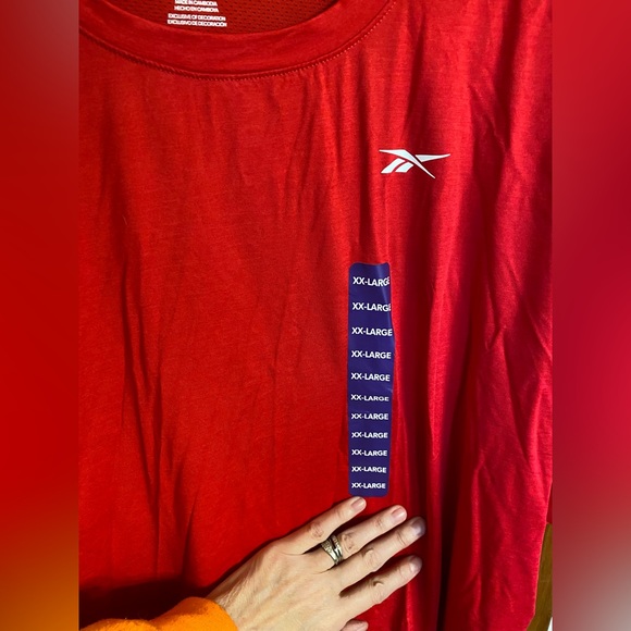NWT Men’s Red Reebok Textured Active Tee Size XXL - Picture 9 of 15